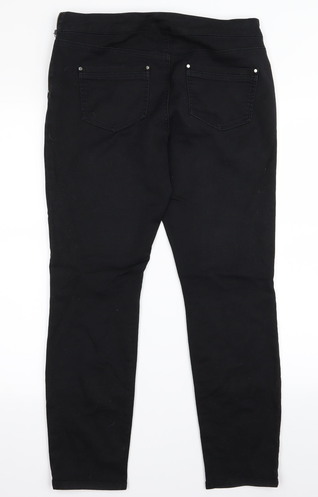 Wallis Womens Black   Tapered Jeans Size 12 L26 in