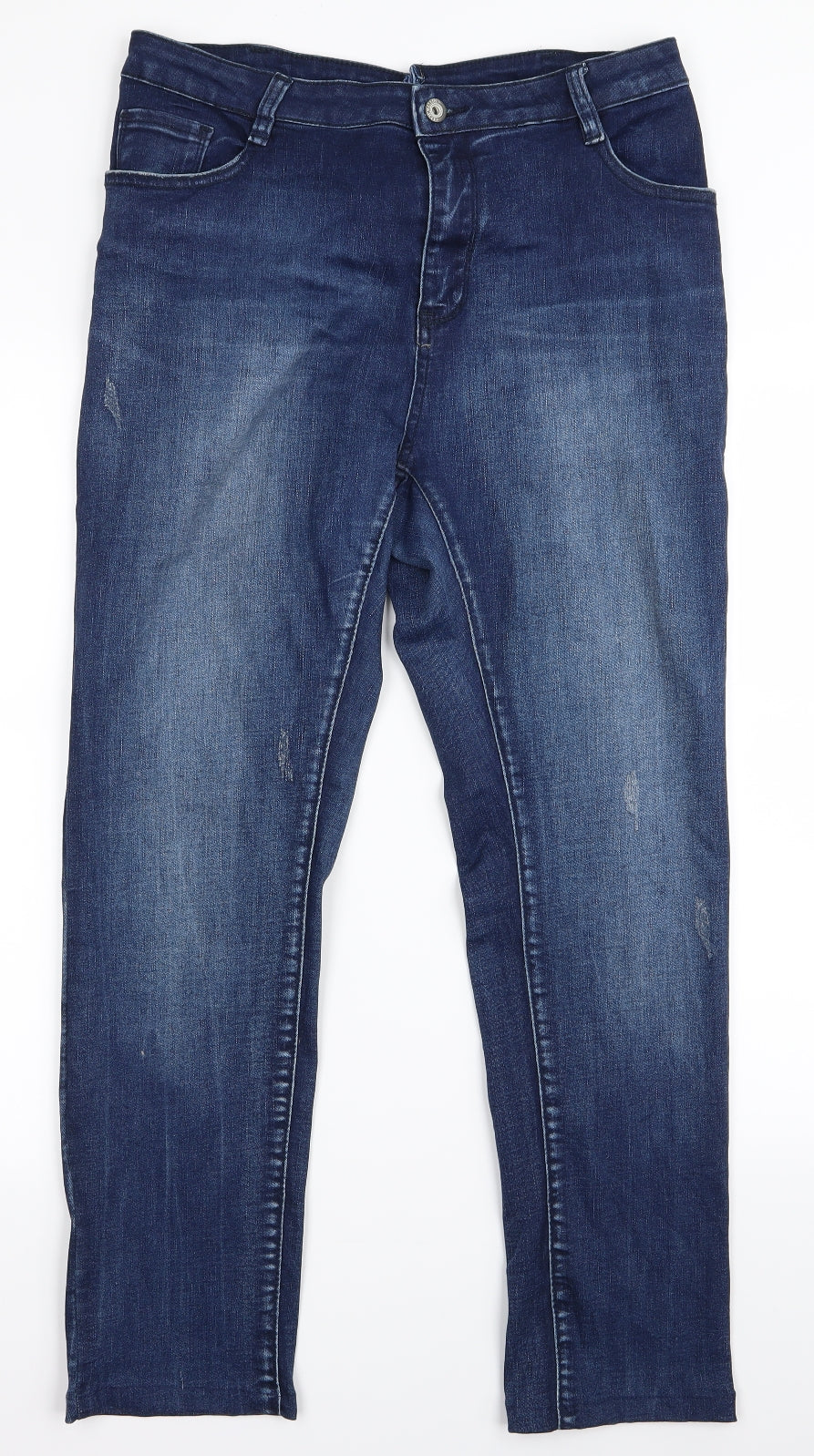 Preworn Womens Blue   Bootcut Jeans Size 4XL L27 in