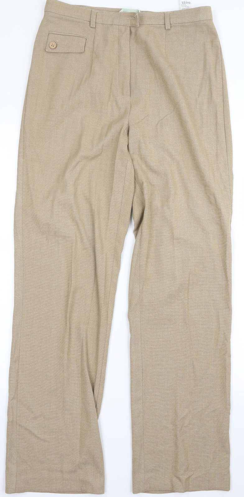m&s Womens Beige   Trousers  Size 10 L30 in