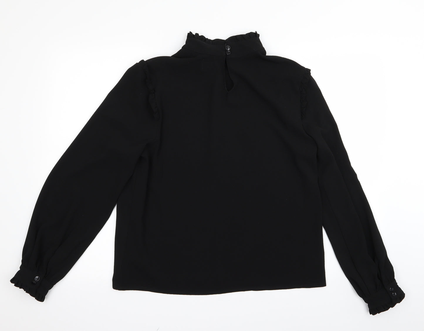 joy bla Womens Black   Basic Blouse Size M