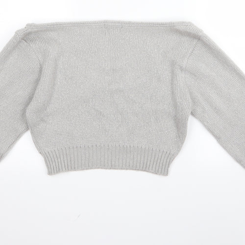 PRETTYLITTLETHING Womens Grey   Pullover Jumper Size S