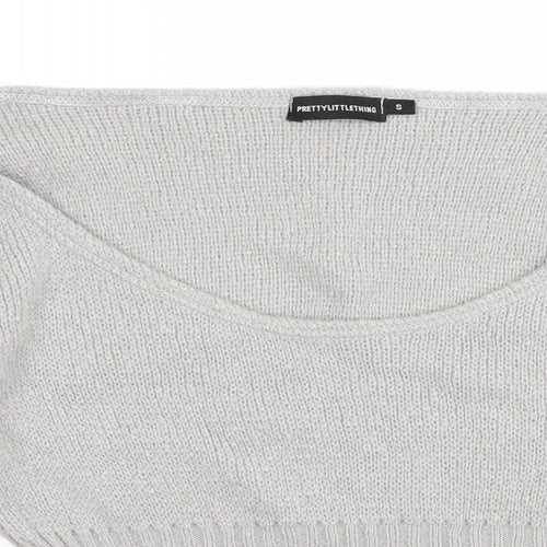 PRETTYLITTLETHING Womens Grey   Pullover Jumper Size S