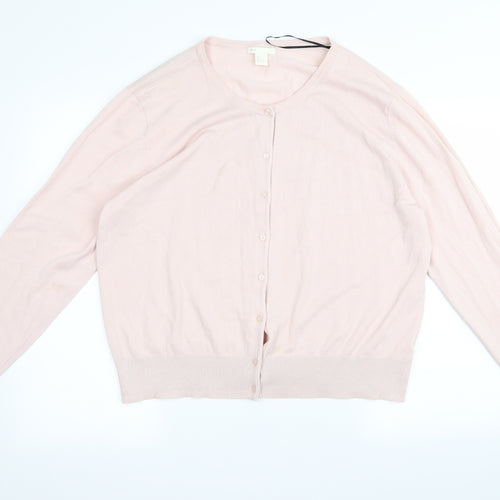 h7M Womens Pink   Cardigan Jumper Size L