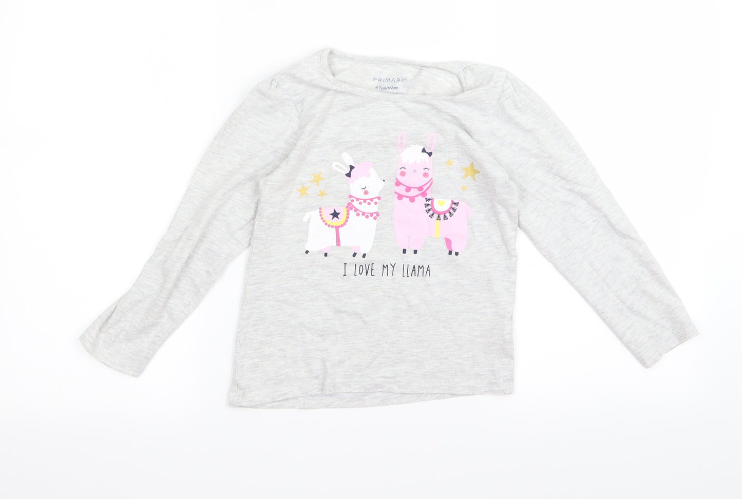 Preworn Girls Grey   Top Pyjama Top Size 6 Years  - peppa pig