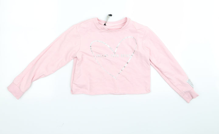 George Girls Pink   Pullover Jumper Size 8 Years