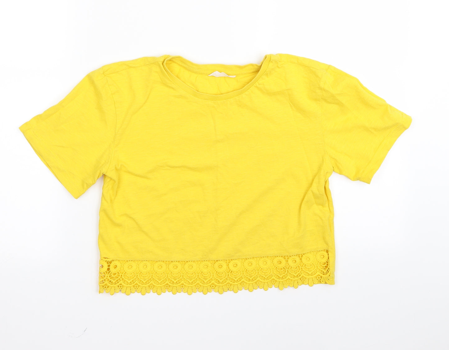 kandy Girls Yellow   Cropped T-Shirt Size 10-11 Years