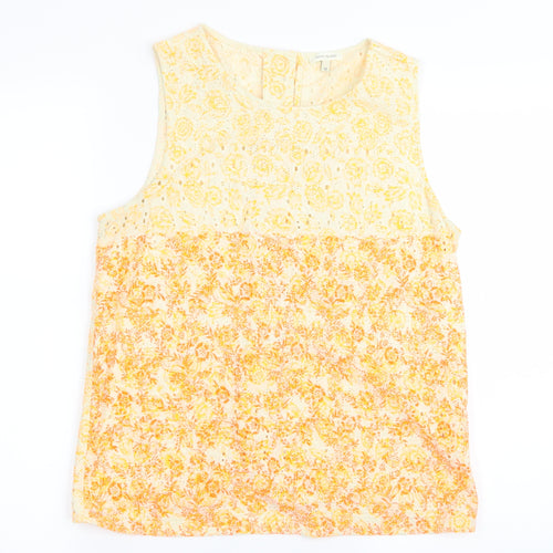 River Island Womens Yellow Floral  Vest Jumper Size 12
