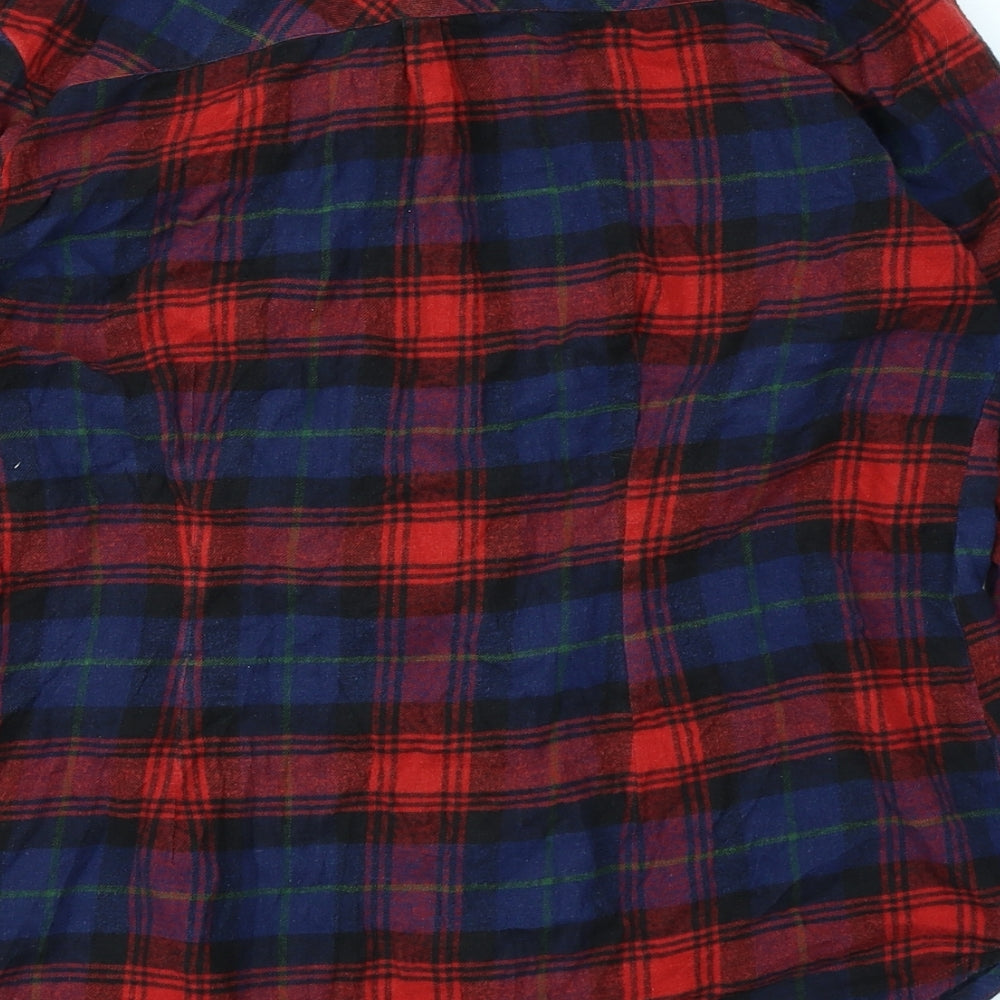 Select Womens Red Plaid  Basic Button-Up Size 14