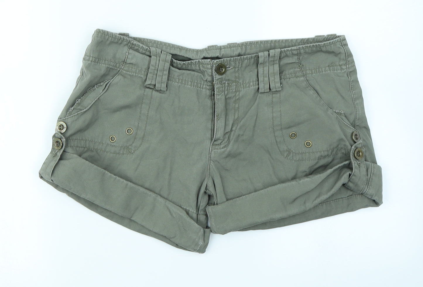 Denim Co Womens Green   Cargo Shorts Size 10