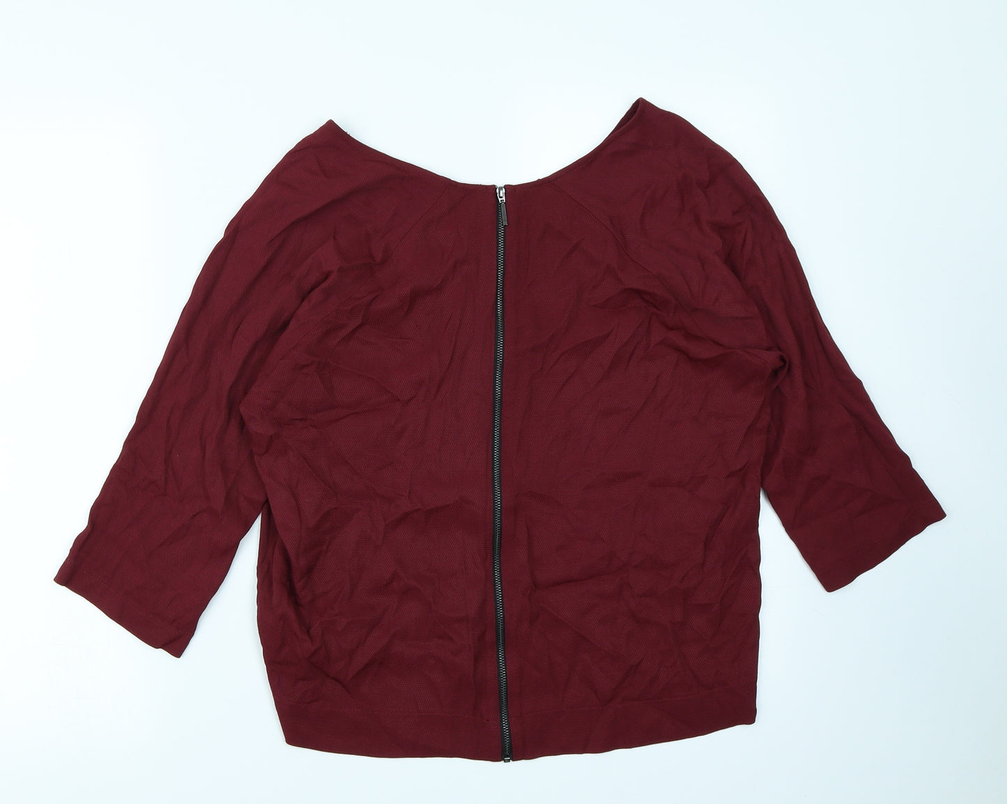 Topshop Womens Red   Basic Blouse Size 8