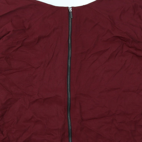 Topshop Womens Red   Basic Blouse Size 8