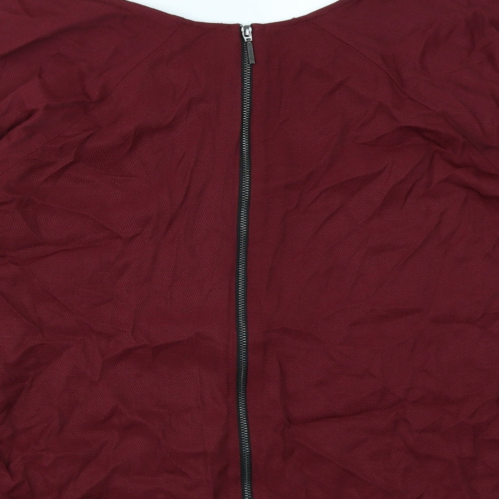 Topshop Womens Red   Basic Blouse Size 8