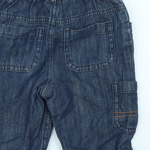 Cherokee Baby Blue  Denim Cargo Jeans Size 0-3 Months