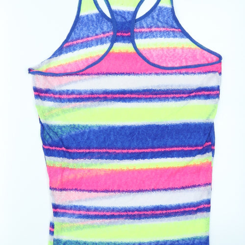 Ocean Club Womens Blue Striped  Basic Tank Size 6