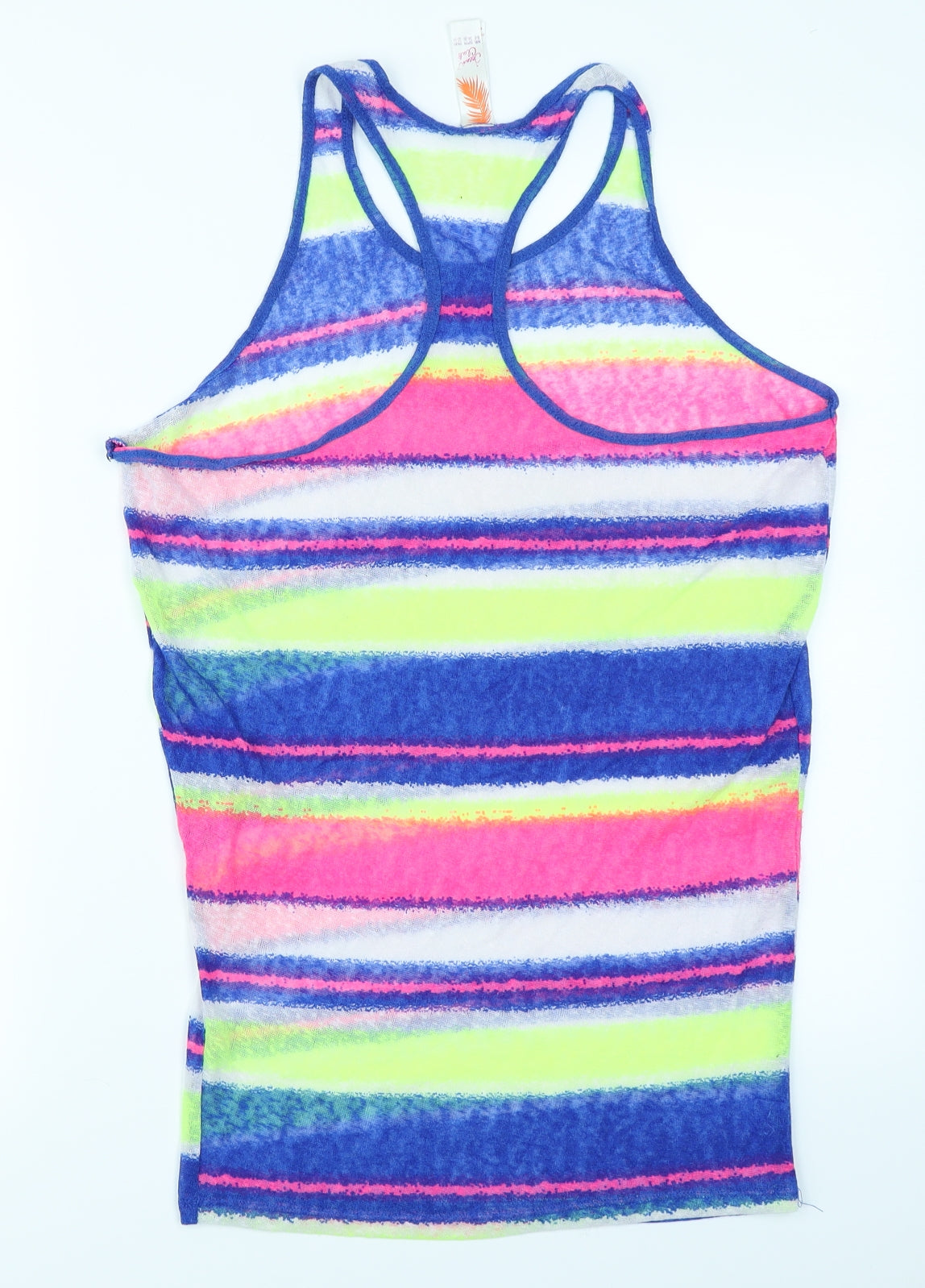 Ocean Club Womens Blue Striped  Basic Tank Size 6