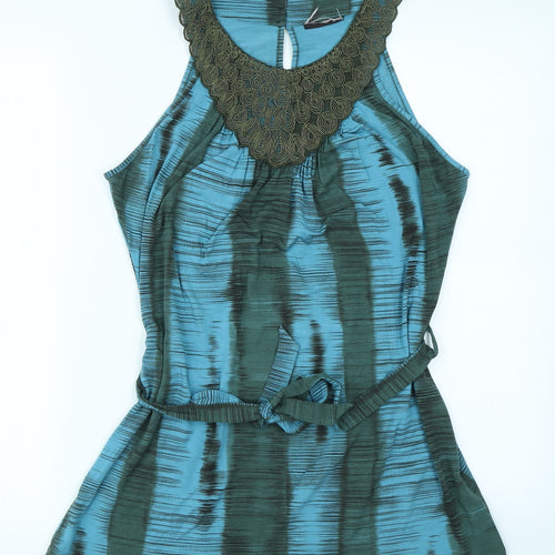 Dorothy Perkins Womens Blue Striped  Basic Tank Size 14