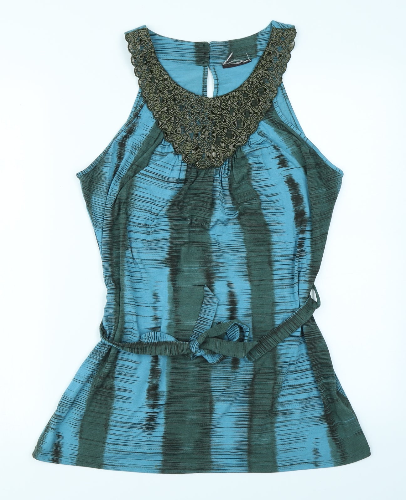 Dorothy Perkins Womens Blue Striped  Basic Tank Size 14