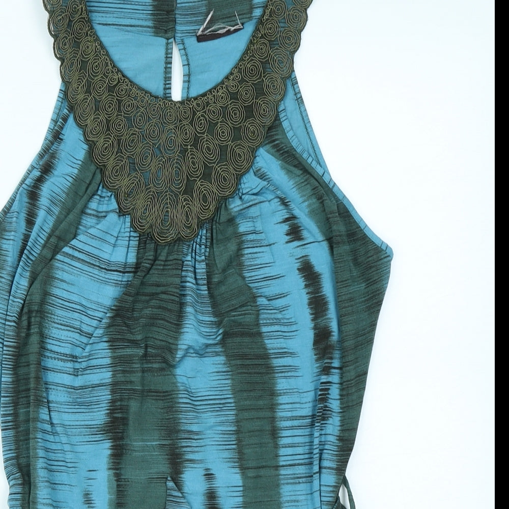 Dorothy Perkins Womens Blue Striped  Basic Tank Size 14