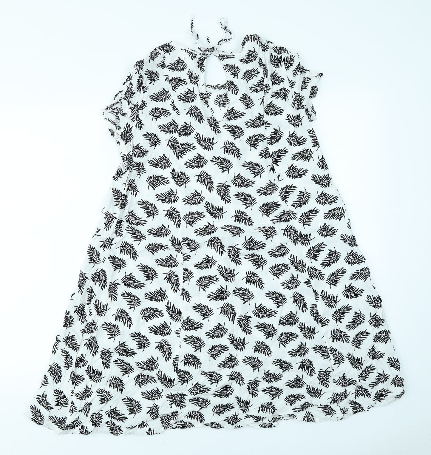 H&M Womens White Floral  A-Line  Size 8