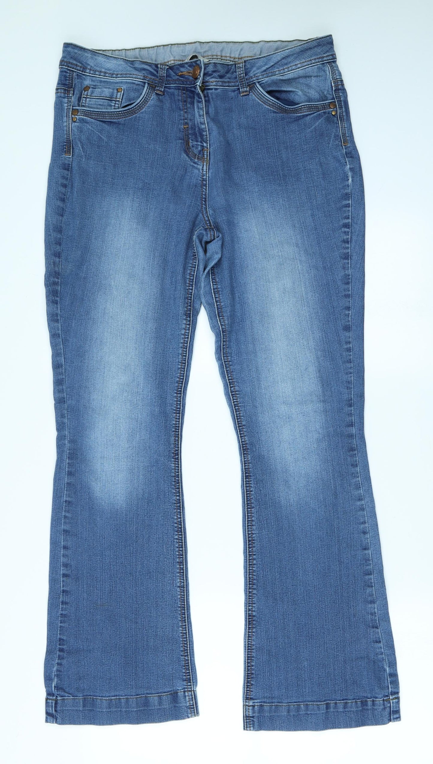 George Womens Blue  Denim Bootcut Jeans Size 14 L29 in