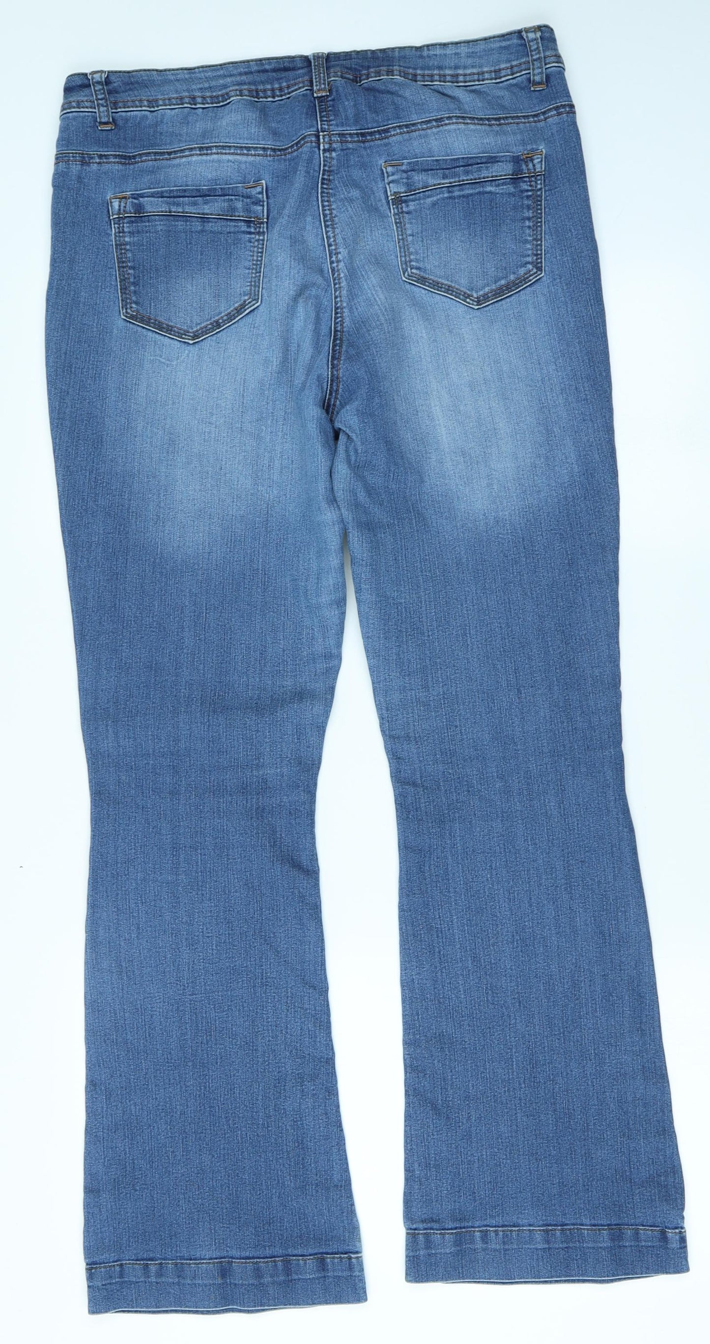George Womens Blue  Denim Bootcut Jeans Size 14 L29 in