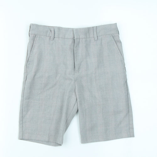 River Island Girls Grey Plaid  Cargo Shorts Size 10 Years