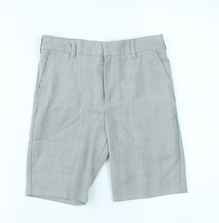 River Island Girls Grey Plaid Cargo Shorts Size 10 Years