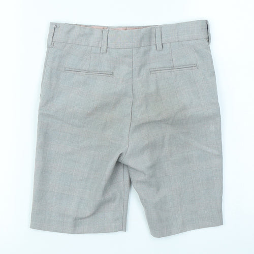 River Island Girls Grey Plaid  Cargo Shorts Size 10 Years