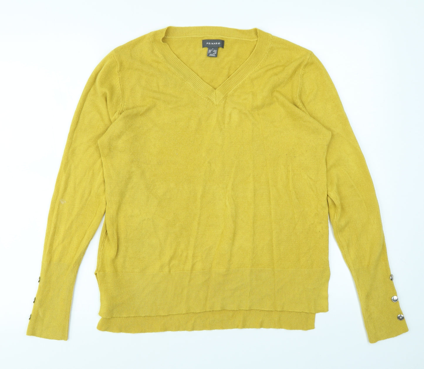 Primark Womens Yellow   Pullover Jumper Size S