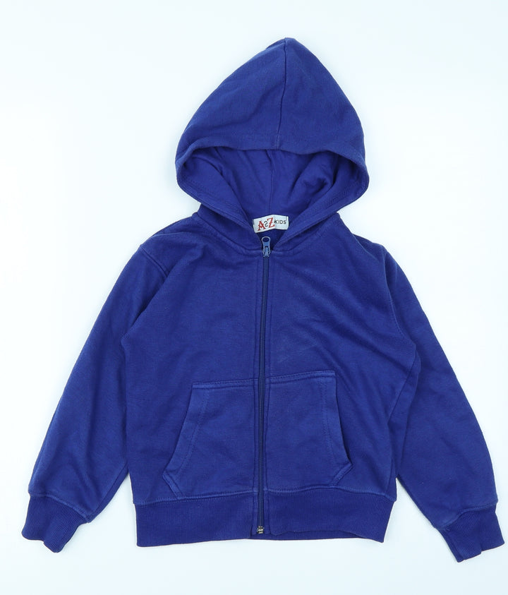 A2Z 4 kids Boys Blue   Full Zip Hoodie Size 5-6 Years