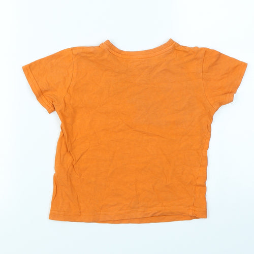 Primark Boys Orange   Basic T-Shirt Size 2-3 Years