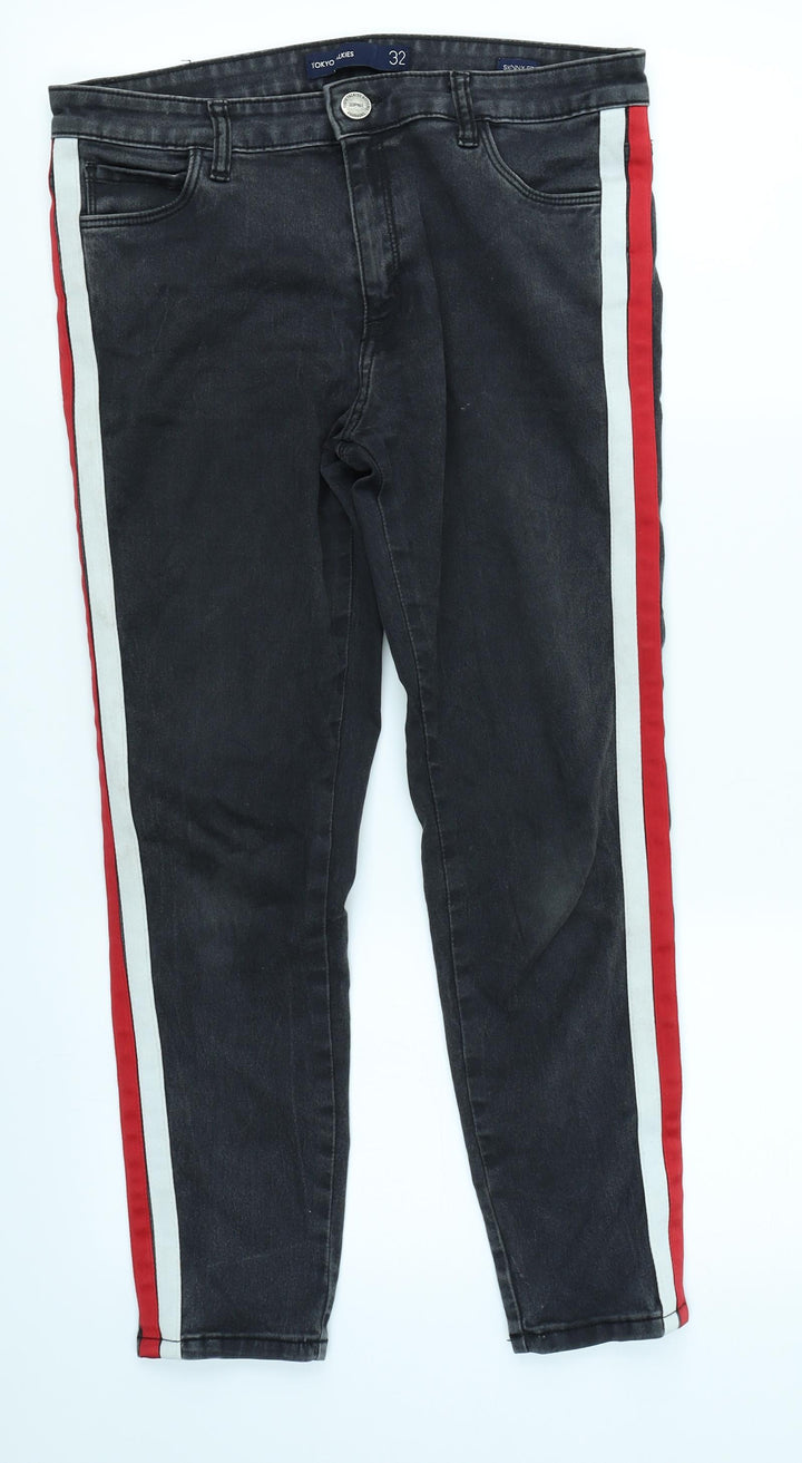 Tokyo Talkies Womens Grey  Denim Skinny Jeans Size 32 in L25 in