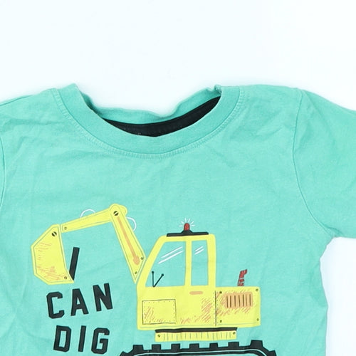 Primark Boys Green   Basic T-Shirt Size 9-12 Months