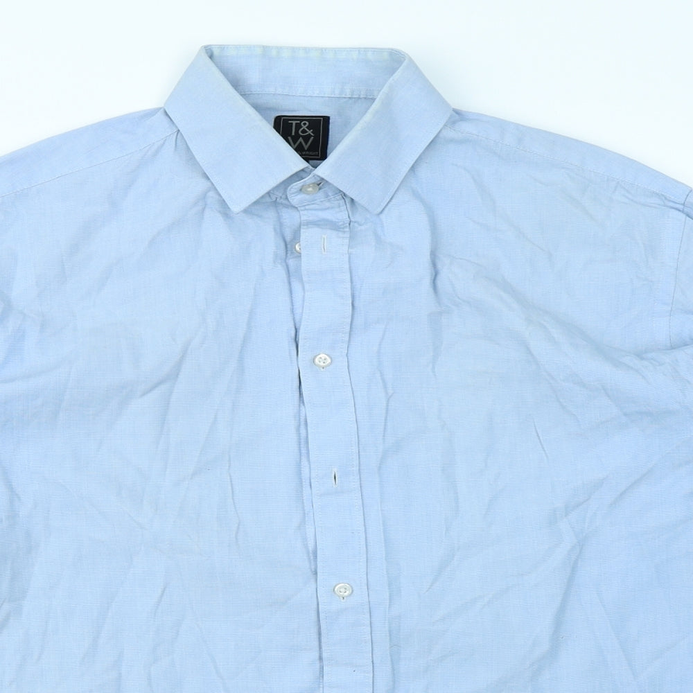 Taylor & Wright Mens Blue    Dress Shirt Size 16.5