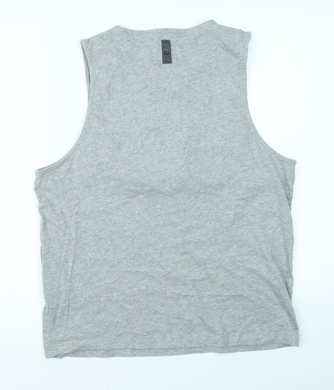 Reebok Mens Grey Striped   T-Shirt Size M