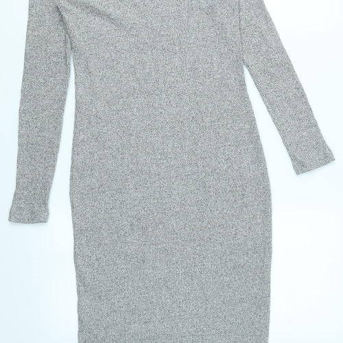 Pure Good Womens Grey  Knit Bodycon  Size S