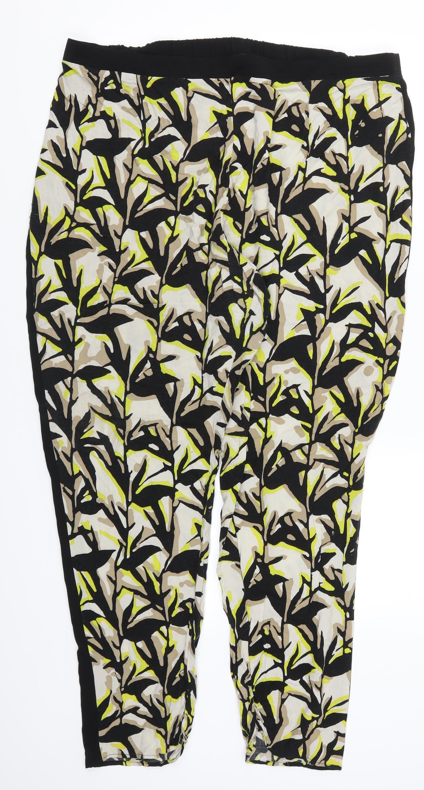F&F Womens Green Geometric  Trousers  Size 22 L29 in