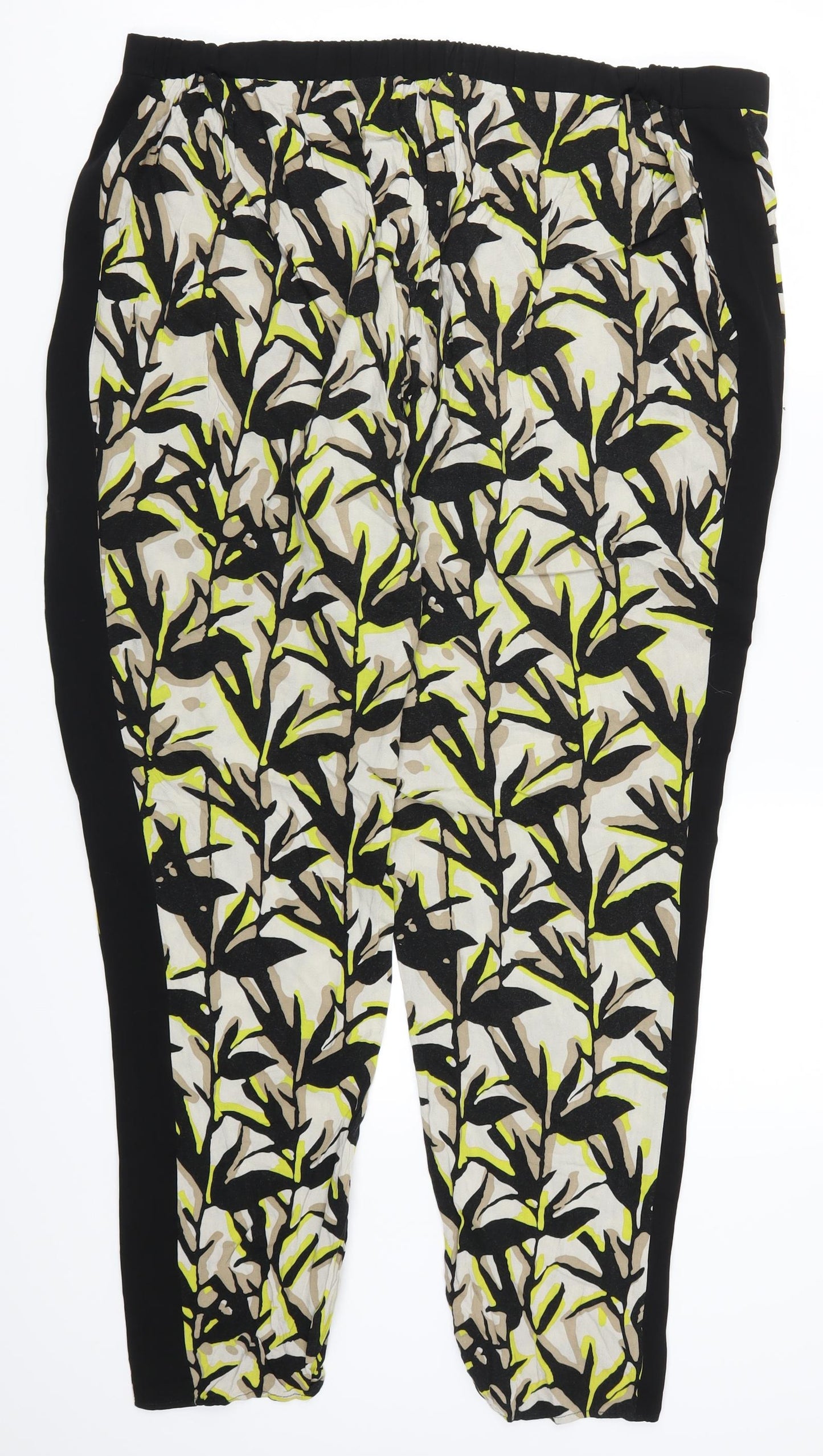 F&F Womens Green Geometric  Trousers  Size 22 L29 in