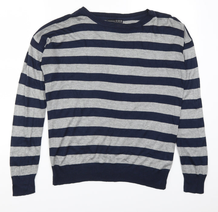 Atmosphere Womens Blue Striped  Pullover Jumper Size 12