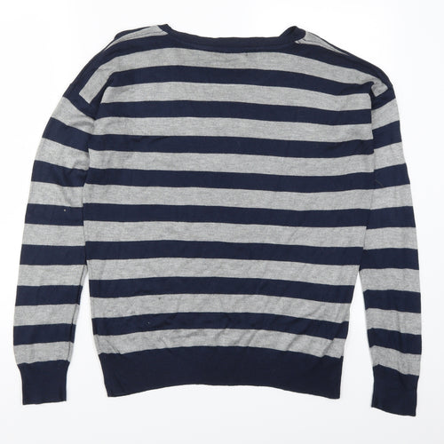 Atmosphere Womens Blue Striped  Pullover Jumper Size 12