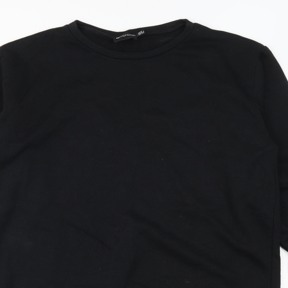 PRETTYLITTLETHING Womens Black   T-Shirt Dress  Size 8