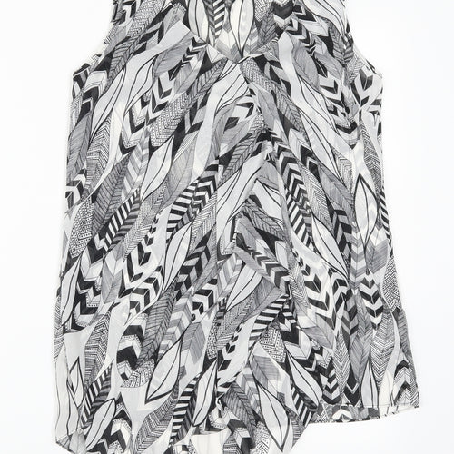 Warehouse Womens Grey Geometric  Basic Tank Size 6