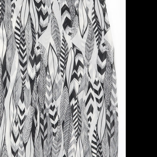 Warehouse Womens Grey Geometric  Basic Tank Size 6