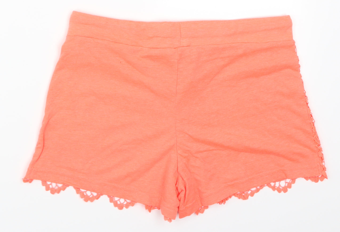 Atmosphere Womens Pink  Lace Sweat Shorts Size 12 - Coral Coloured