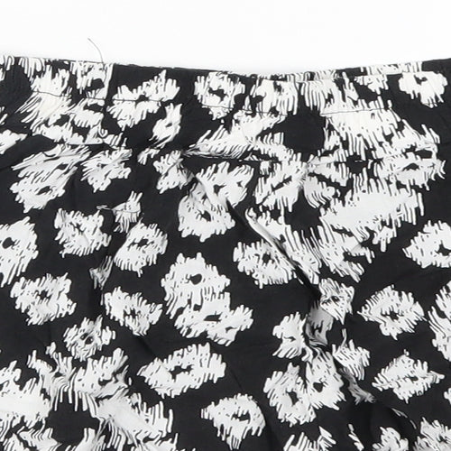 Vero Womens Black Animal Print  Paperbag Shorts Size S