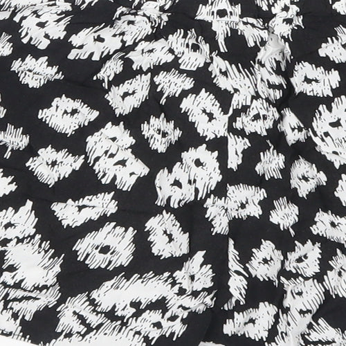 Vero Womens Black Animal Print  Paperbag Shorts Size S