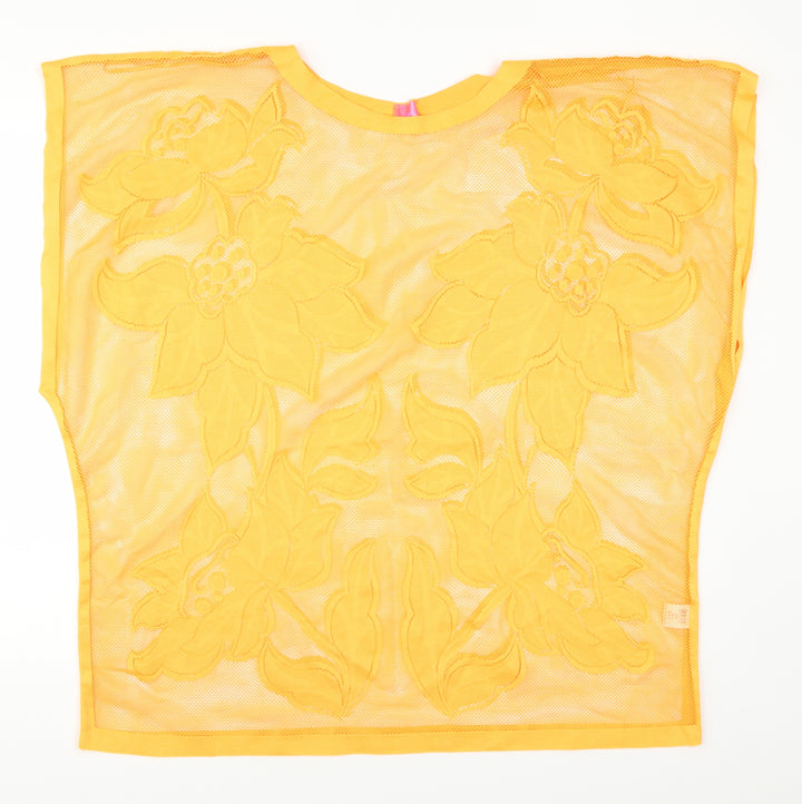 River Island Womens Orange Floral Basic Tank Size S