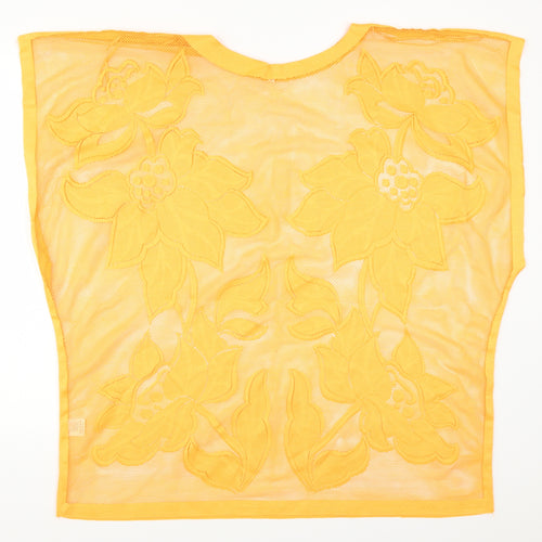 River Island Womens Orange Floral  Basic Tank Size S