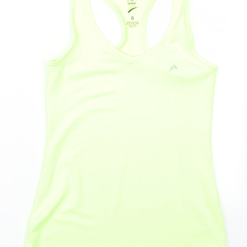 F&F Womens Yellow   Basic Tank Size 8  - Racerback