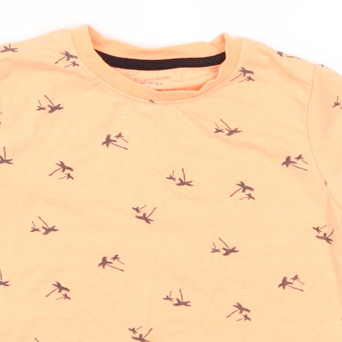 Primark Boys Orange   Basic T-Shirt Size 3-4 Years  - Palm Trees